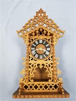 Ornate pattern mantel clock, crafted in Wasilla by