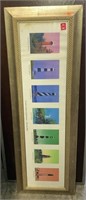 framed picture of rainbow lighthouses