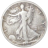 1917-S Walking Liberty Half Dollar NICELY CIRC