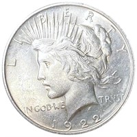 1922 Silver Peace Dollar CLOSELY UNCIRCULATED
