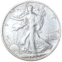 1942-D Walking Liberty Half Dollar NEARLY UNC