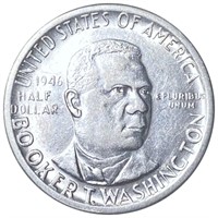 1946-S Booker T. Half Dollar CLOSELY UNCIRCULATED