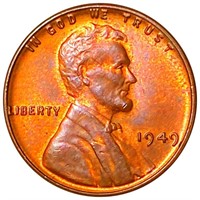 1949 Lincoln Wheat Penny NEARLY UNCIRCULATED