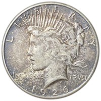 1926-S Silver Peace Dollar ABOUT UNCIRCULATED