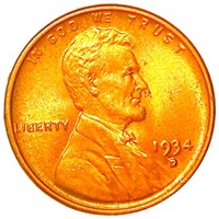 1934-D Lincoln Wheat Penny ABOUT UNCIRCULATED