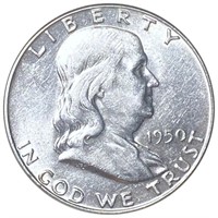 1950 Franklin Half Dollar CLOSELY UNCIRCULATED