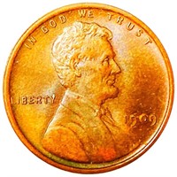 1909 Lincoln Wheat Penny ABOUT UNCIRCULATED