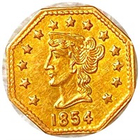 1854 California 1/2 Gold Token UNCIRCULATED