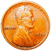 1928-D Lincoln Wheat Penny ABOUT UNCIRCULATED