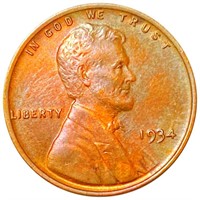 1934 Lincoln Wheat Penny CLOSELY UNCIRCULATED