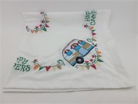 Hand Made 50" Square "Happy Camper" Table Cloth