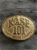 Vintage KASE 101 Radio Belt Buckle