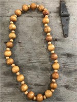 Vintage Wooden Beaded Necklace