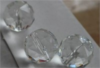 Large Group of Faceted Crystal Spheres For