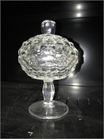 Gorgeous Lidded Glass Compote Candy Dish