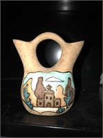 Hand Made Mexican / Indian Double Sided Pitcher