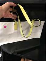 Cute Black White and Yellow Tote Bag / Purse