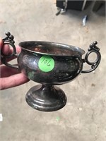 Small Pretty Silver Plate Fancy Trophy Cup