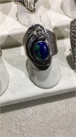 Sterling Silver Blue Lapis Ring  sz 8-9