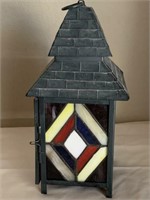 STAINED GLASS CANDLE LANTERN