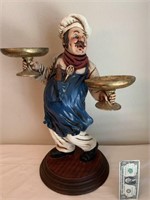 CHEF SCULPTURE W/SERVING TRAY 25" TALL