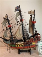 LARGE BRITISH SAILING SHIP 23" TALL