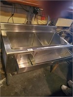 2 Basin Sink with Keeper Trays Stainless Steel