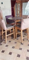 Round Table 30"R x 42"H w/4chairs