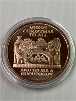 Merry Christmas to All-1oz Copper Round