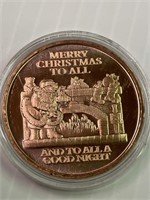 Merry Christmas to ALL1oz Copper Round Great Gift