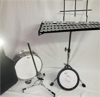 pearl snare drum and xylophone kit