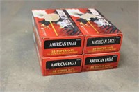 (4) Boxes American Eagle .38Super  115GR JHP Ammo