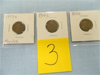 1913s, 1914s, 1915s Lincoln Cents - Key Dates
