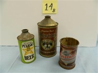 Falstaff Metal Mug, General Pulaski Cone Top Can &