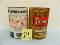 2 Mini Beer Kegs - Kingsburgy & Topper