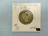 1911s Barber Quarter - EF-40, Key Date