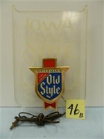 Old Style Iowa Lighted Sign (12x18")
