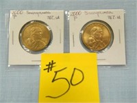 (2) 2000 Sacagawea Dollars