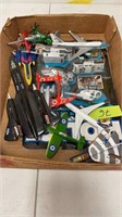 Lot of airplanes and police cars random toy lot