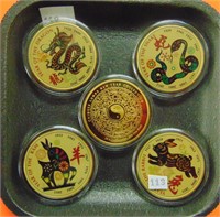 Gold Plated Silver Rounds (5)