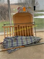 baby bed & patio table umbrella