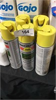 5 Cans Rust-oleum Yellow Inverted Marking Paint