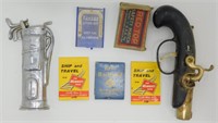 2 Vintage Cigarette Lighters & Old Advertising