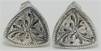 Vintage Sterling Silver Triangular Shaped