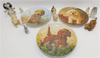 * Lot of Vintage Dog Figurines and Plates