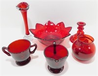 ** Vintage Ruby Red Glassware