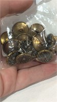 18 Antique Metal Gold Toned Buttons