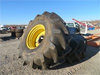 (2) 900/65R32 Harvester Tires & Rims