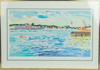 Art Nell Blaine PP Serigraph ‘Gloucester Harbor’