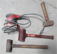 (3) Various style hammers with Milwaukee Orbit